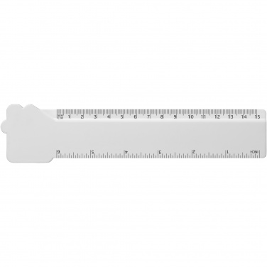 Logo trade promotional products picture of: Tait 15 cm house-shaped recycled plastic ruler