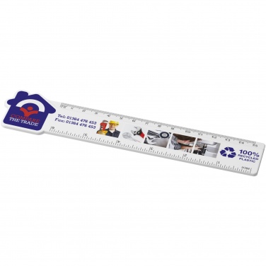 Logotrade promotional giveaway picture of: Tait 15 cm house-shaped recycled plastic ruler