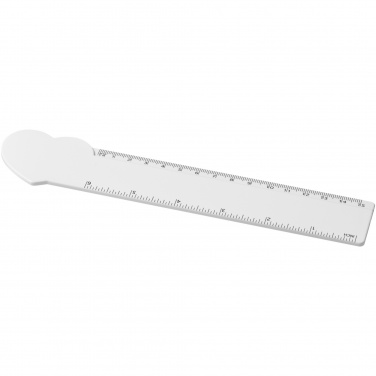 Logotrade business gift image of: Tait 15 cm heart-shaped recycled plastic ruler