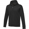 Nubia men's performance full zip knit jacket, Solid black