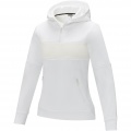 Sayan women's half zip anorak hooded sweater, White