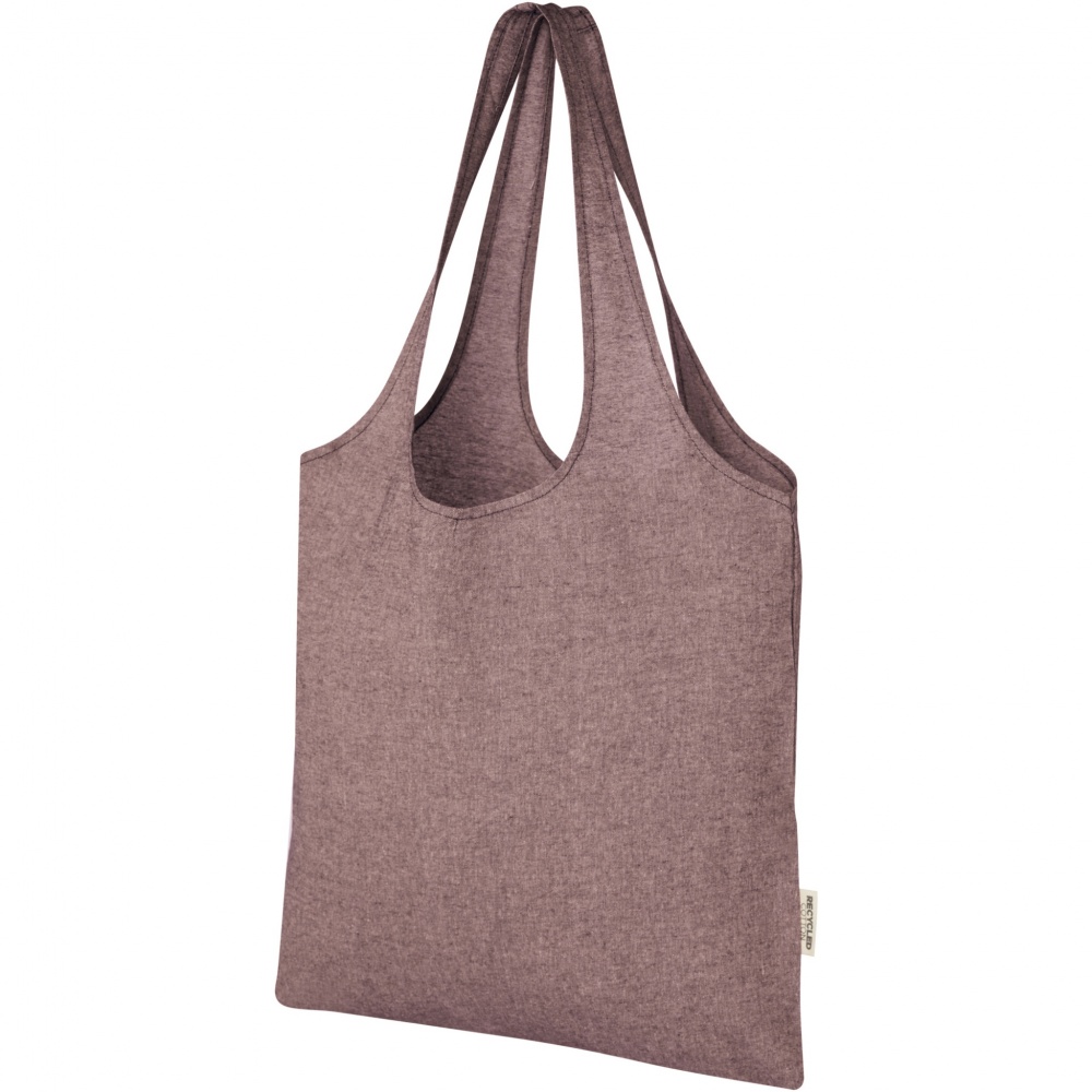 Logo trade promotional products picture of: Pheebs 150 g/m² recycled cotton trendy tote bag 7L