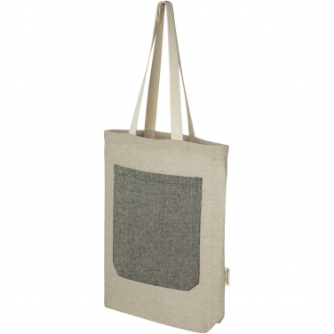 Logotrade corporate gift picture of: Pheebs 150 g/m² recycled cotton tote bag with front pocket 9L