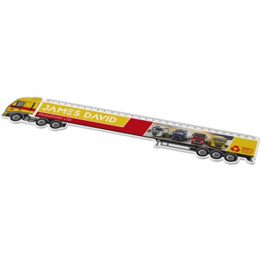 Logo trade promotional product photo of: Tait 30cm lorry-shaped recycled plastic ruler