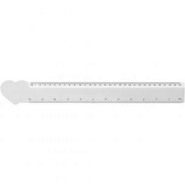 Logotrade promotional products photo of: Tait 30cm heart-shaped recycled plastic ruler