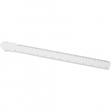 Logo trade promotional giveaway photo of: Tait 30cm heart-shaped recycled plastic ruler