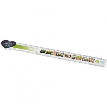 Logo trade promotional items image of: Tait 30cm heart-shaped recycled plastic ruler