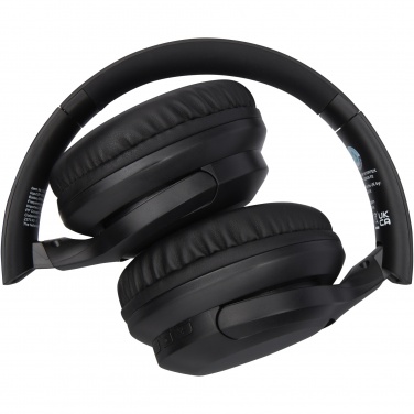 Logo trade promotional giveaway photo of: Loop recycled plastic Bluetooth® headphones