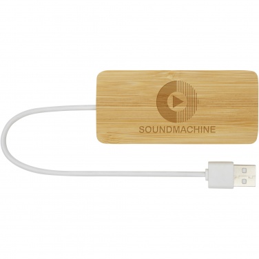 Logo trade promotional items picture of: Tapas bamboo USB hub