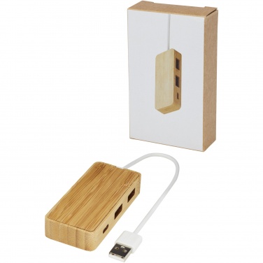 Logotrade promotional item image of: Tapas bamboo USB hub