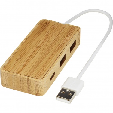 Logotrade business gift image of: Tapas bamboo USB hub