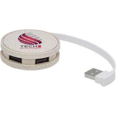 Logotrade corporate gifts photo of: Kenzu wheat straw USB hub