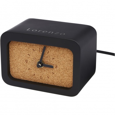 Logo trade business gift photo of: Momento wireless limestone charging desk clock