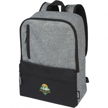 Logo trade corporate gifts image of: Reclaim 15" GRS recycled two-tone laptop backpack 14L