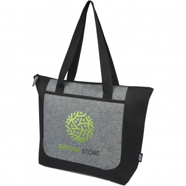 Logo trade business gift photo of: Reclaim GRS recycled two-tone zippered tote bag 15L