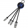 SCX.design C16 ring light-up cable, Blue / Solid black