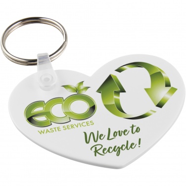 Logotrade advertising product image of: Tait heart-shaped recycled keychain