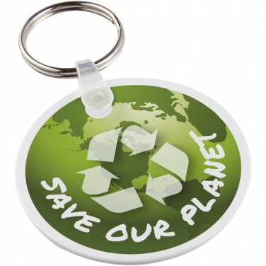 Logotrade promotional merchandise picture of: Tait circle-shaped recycled keychain