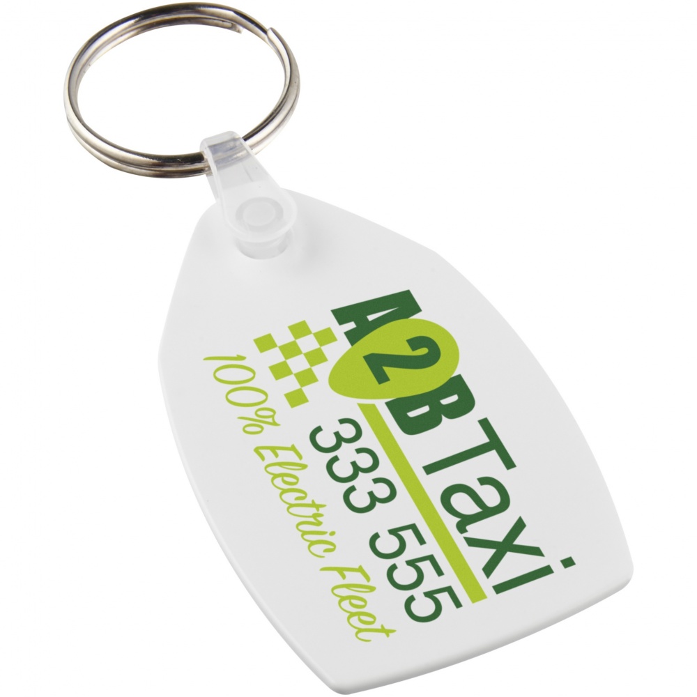 Logotrade promotional merchandise image of: Tait rectangular-shaped recycled keychain