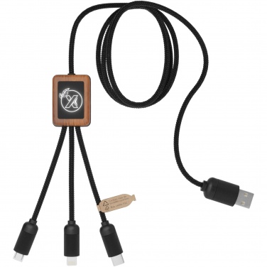 Logotrade promotional gift picture of: SCX.design C29 3-in-1 bamboo cable