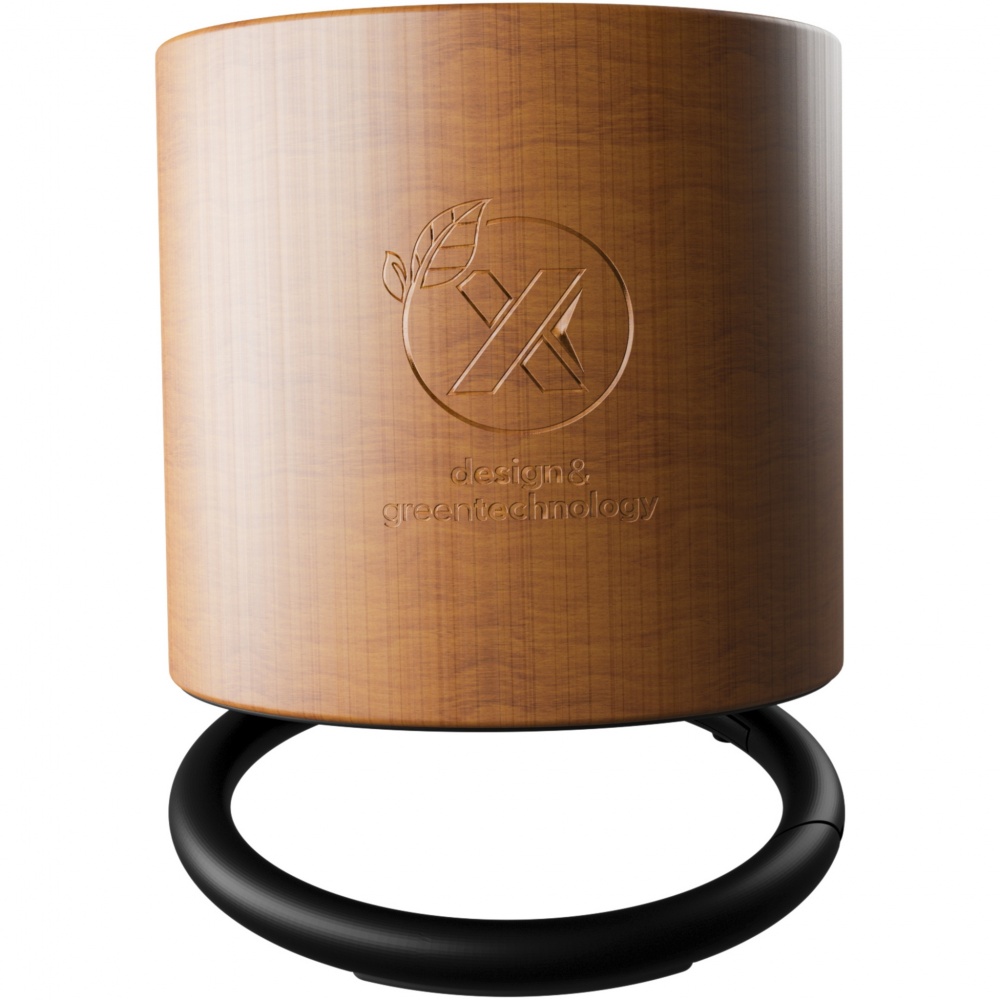 Logo trade promotional giveaway photo of: SCX.design S27 3W wooden ring speaker