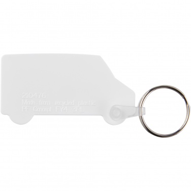 Logo trade advertising products image of: Tait van-shaped recycled keychain