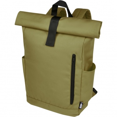 Logo trade promotional items picture of: Byron 15.6" GRS RPET roll-top backpack 18L