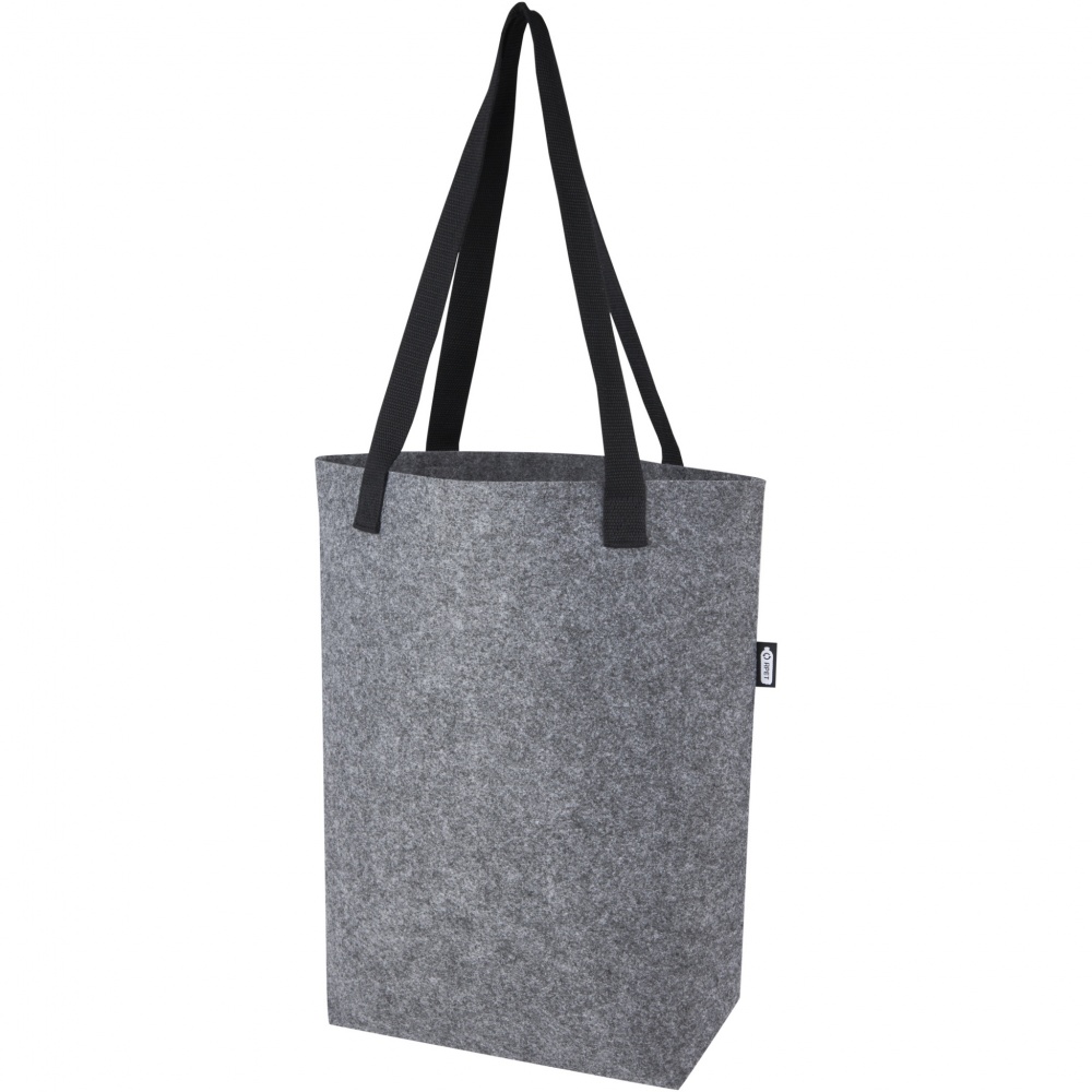 Logo trade corporate gifts image of: Felta GRS recycled felt tote bag with wide bottom 12L