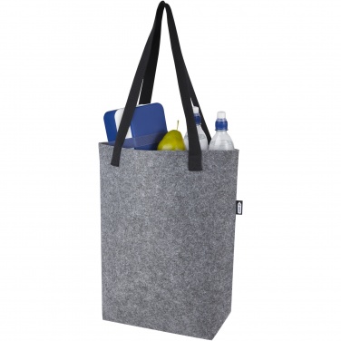 Logo trade corporate gifts picture of: Felta GRS recycled felt tote bag with wide bottom 12L