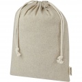 Pheebs 150 g/m² GRS recycled cotton gift bag large 4L, Heather natural