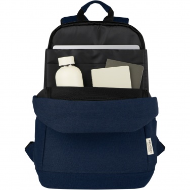 Logo trade promotional merchandise image of: Joey 15.6" GRS recycled canvas anti-theft laptop backpack 18L