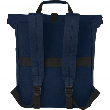 Logo trade business gift photo of: Joey 15” GRS recycled canvas rolltop laptop backpack 15L