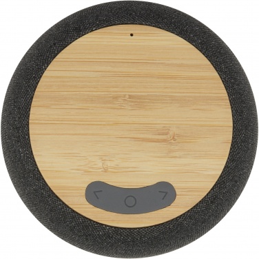 Logotrade promotional merchandise picture of: Ecofiber bamboo/RPET Bluetooth® speaker and wireless charging pad