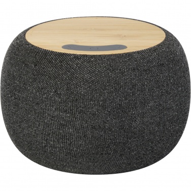 Logo trade promotional gift photo of: Ecofiber bamboo/RPET Bluetooth® speaker and wireless charging pad