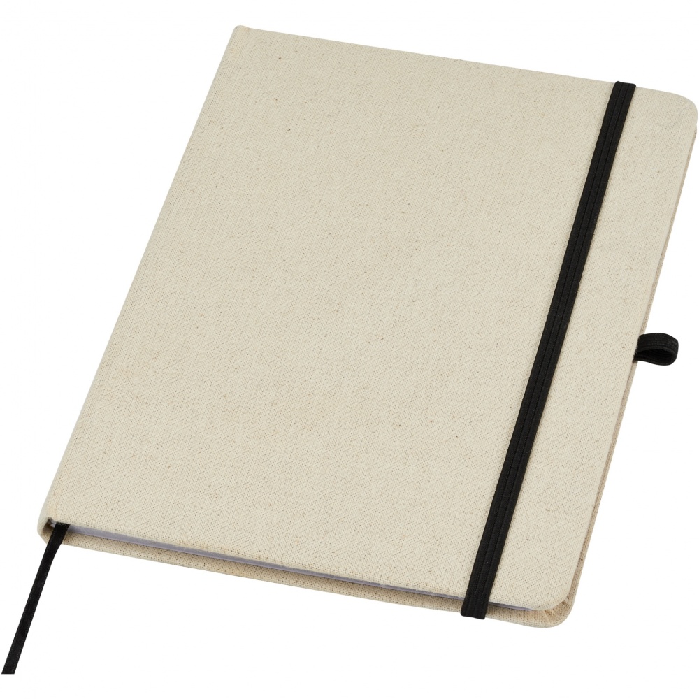 Logo trade promotional gifts image of: Tutico organic cotton hardcover notebook