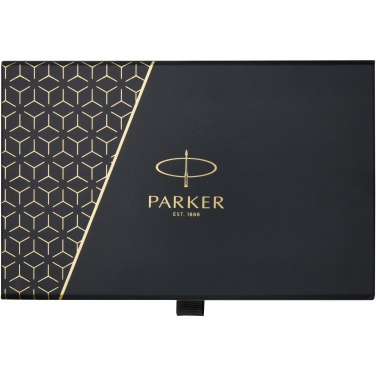 Logo trade promotional merchandise image of: Parker IM achromatic ballpoint and rollerball pen set with gift box