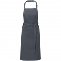 Andrea 240 g/m² apron with adjustable neck strap, Dark grey