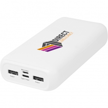 Logo trade business gifts image of: Electro 20.000 mAh recycled plastic power bank 