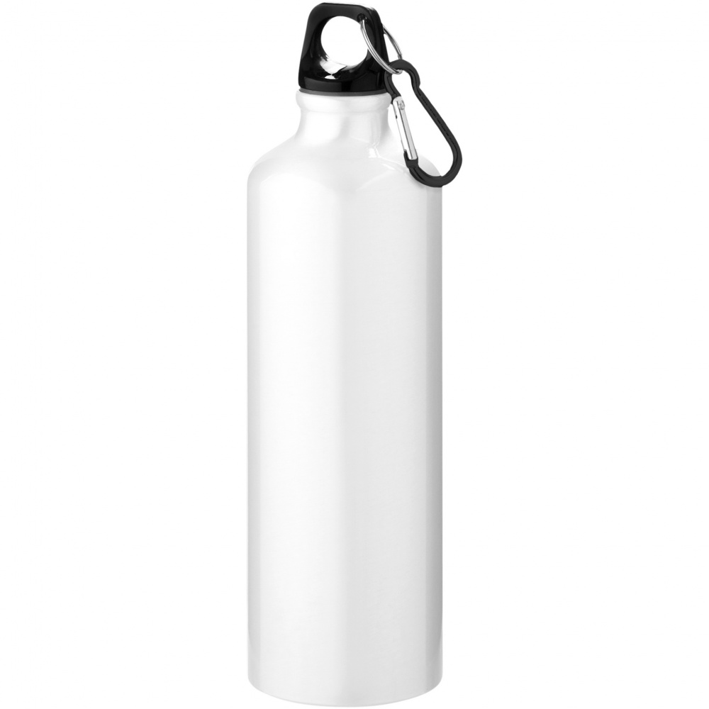 Logotrade promotional merchandise picture of: Oregon 770 ml RCS certified recycled aluminium water bottle with carabiner