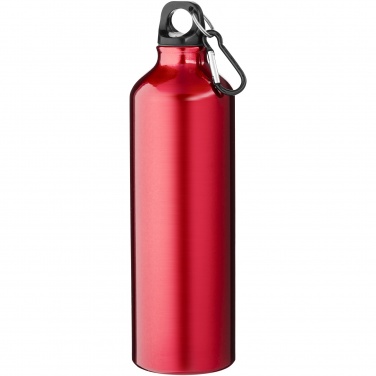 Logo trade promotional merchandise image of: Oregon 770 ml RCS certified recycled aluminium water bottle with carabiner