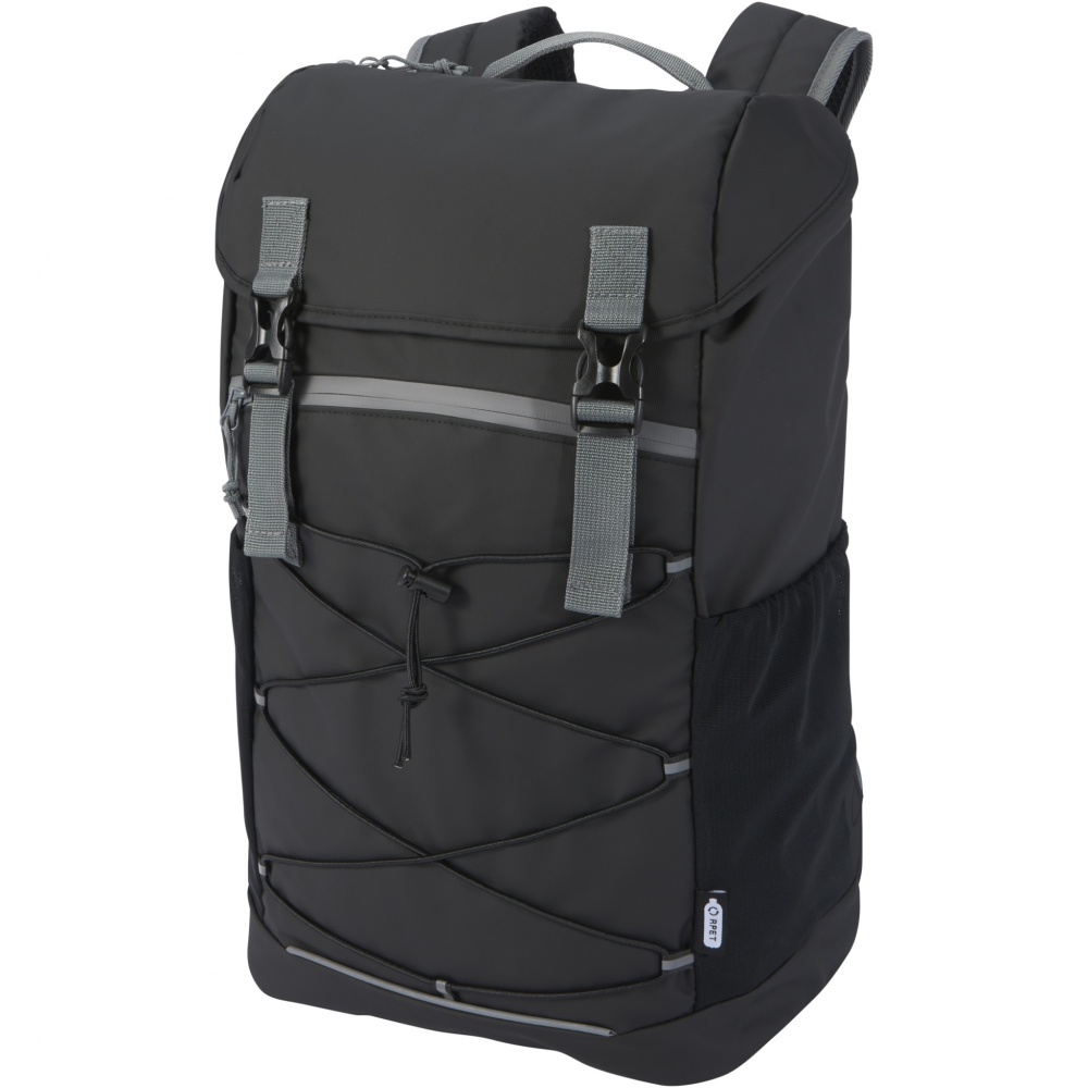 Logo trade promotional giveaway photo of: Aqua 15.6" GRS recycled water resistant laptop backpack 23L