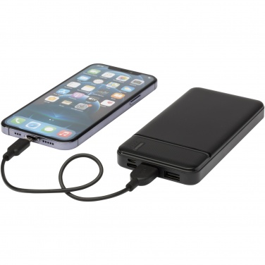 Logo trade promotional merchandise image of: Loop 10.000 mAh recycled plastic power bank 