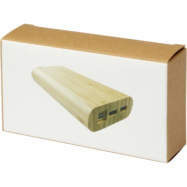 Logo trade promotional items image of: Tulda 20.000 mAh bamboo power bank