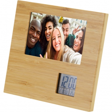 Logotrade corporate gifts photo of: Sasa bamboo photo frame with thermometer