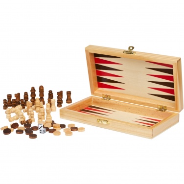 Logotrade promotional products photo of: Mugo 3-in-1 wooden game set