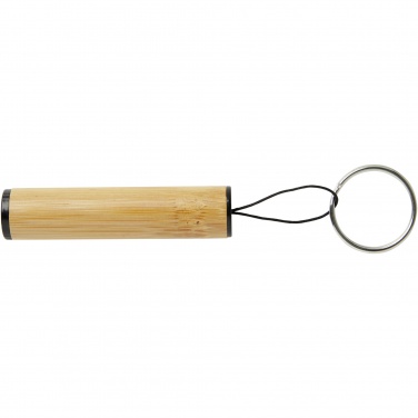 Logo trade advertising products image of: Cane bamboo key ring with light