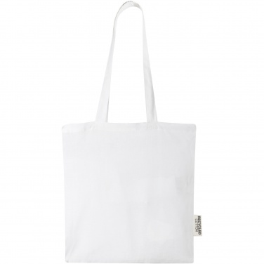 Logo trade promotional gifts image of: Madras 140 g/m2 GRS recycled cotton tote bag 7L