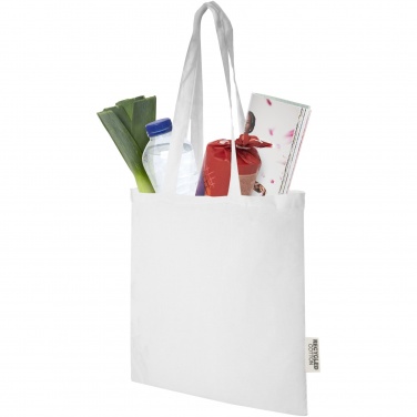 Logo trade promotional items image of: Madras 140 g/m2 GRS recycled cotton tote bag 7L