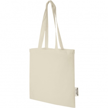 Logo trade advertising products image of: Madras 140 g/m2 GRS recycled cotton tote bag 7L