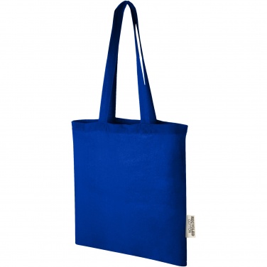 Logotrade promotional product image of: Madras 140 g/m2 GRS recycled cotton tote bag 7L